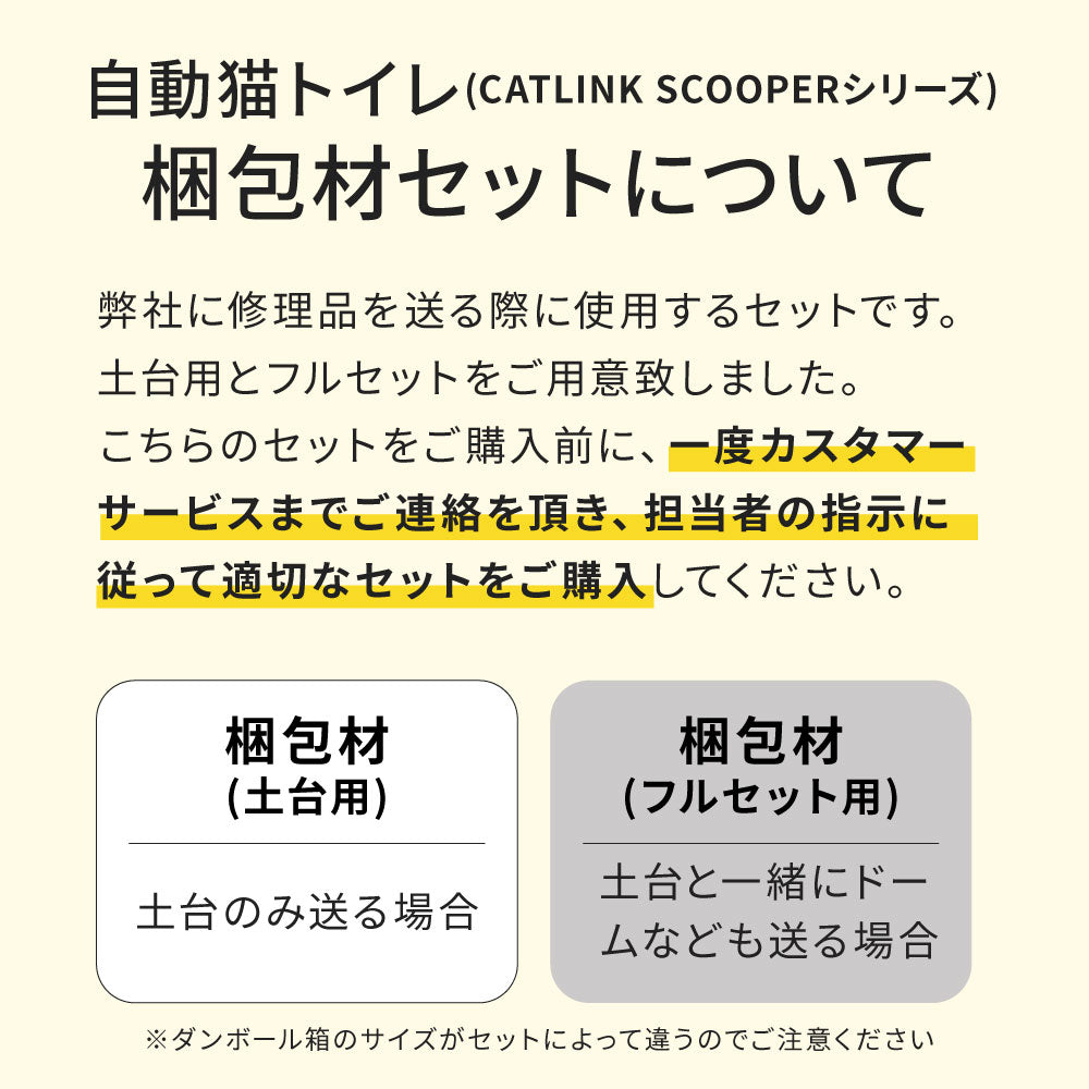 CATLINK 梱包材セット/廃棄セット