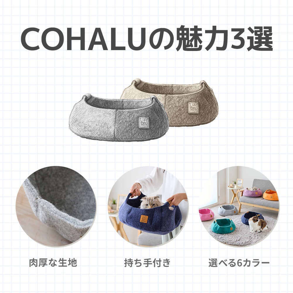 【新商品予約割15%OFF! 9月下旬入荷予定】フェルトキャットベッドCOHALU(コハル)