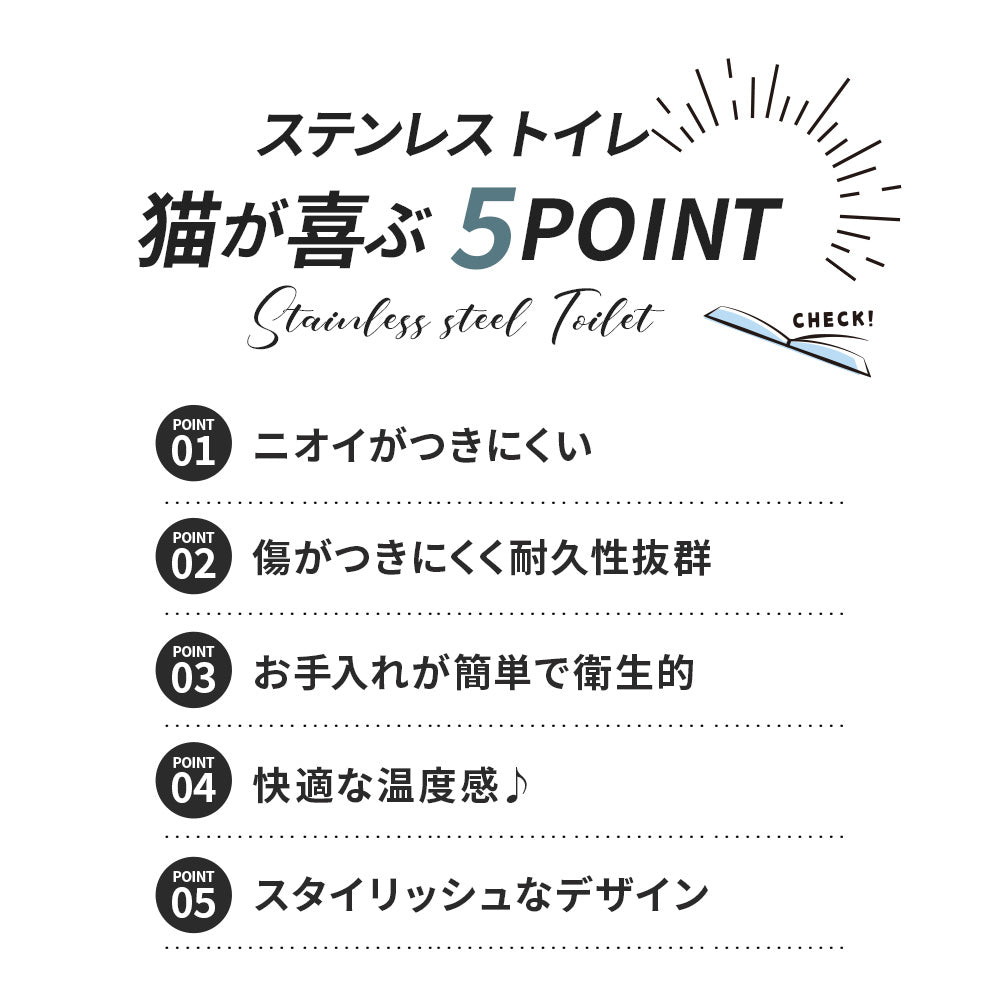 【予約販売6月末入荷予定】 ステンキャットトイレ