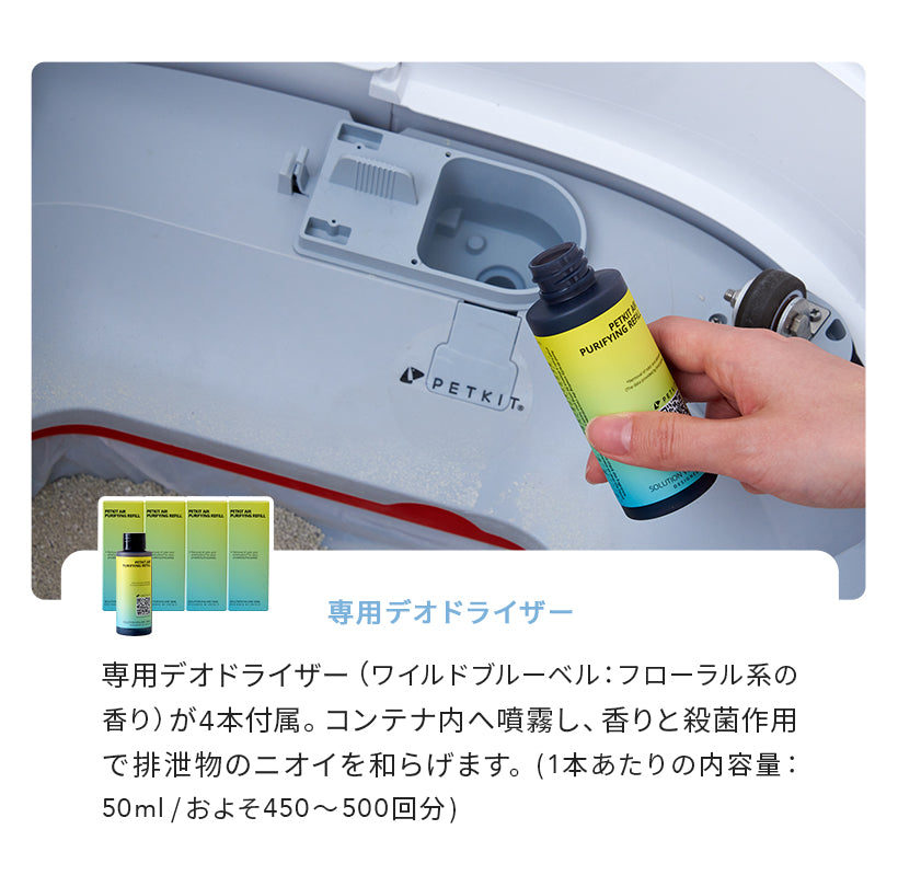 自動猫トイレPETKIT Pura X 専用デオドライザー