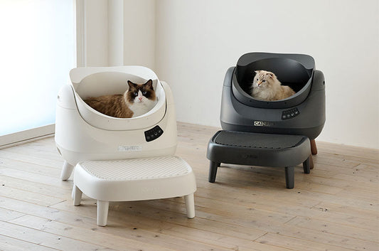 オープンタイプの自動猫トイレ『CATLINK OPEN-X』に待望の専用ステップが登場！