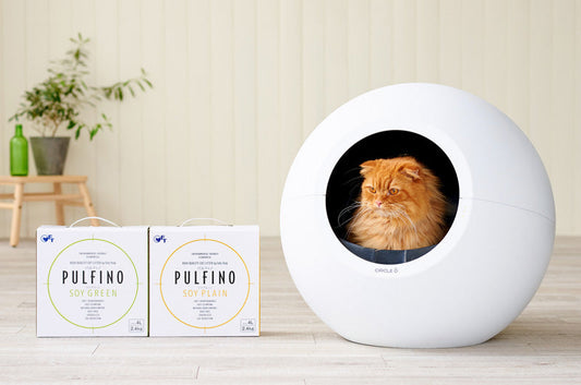 他社と比較してみてください。自信のおから系猫砂PULFINO(パルフィノ)