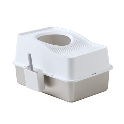 【オータムセール全品５％OFF～10/13】 ステンキャットトイレ トップオープン