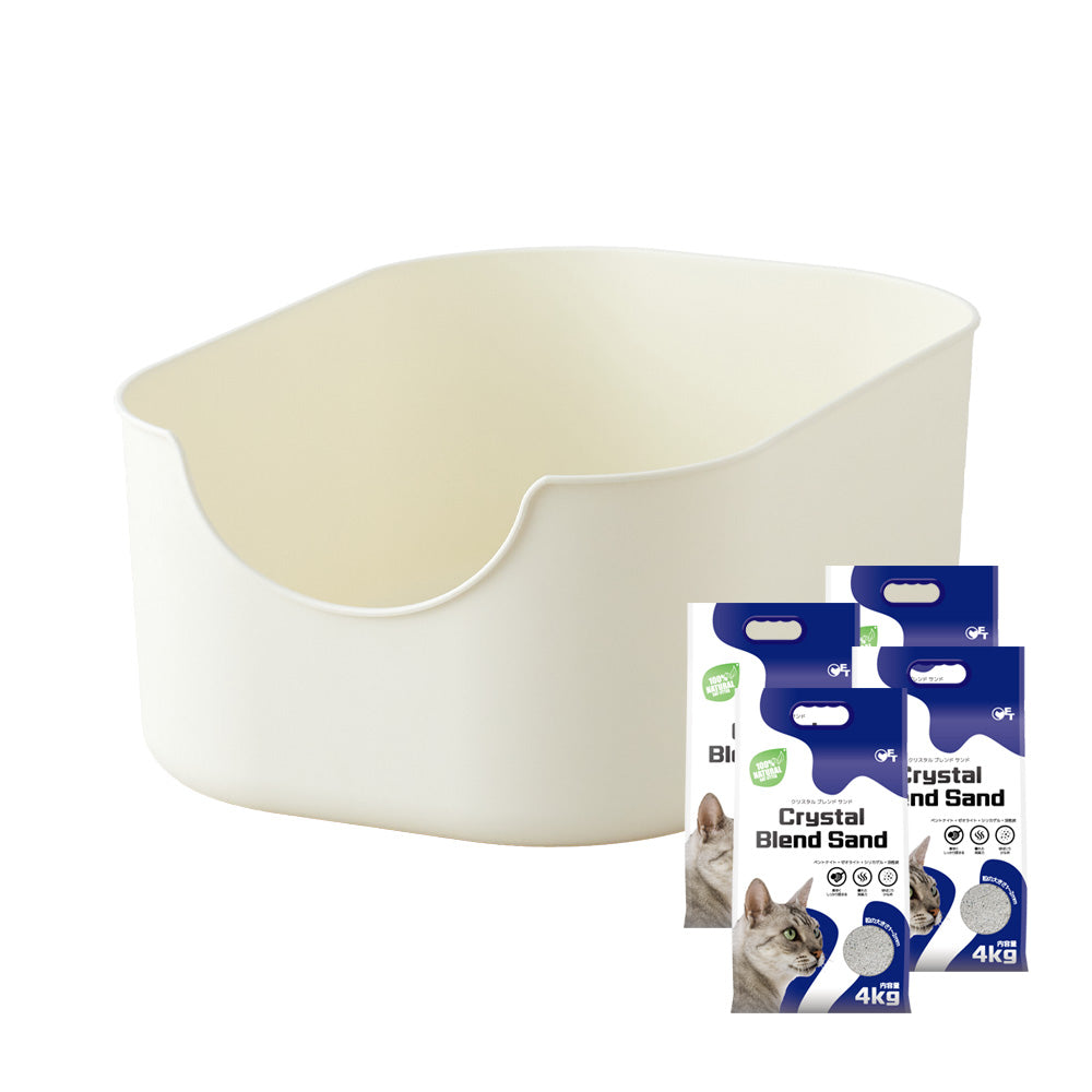 猫砂4袋セットセール中!!】 大型猫トイレ 【TALL WALL BOX - L