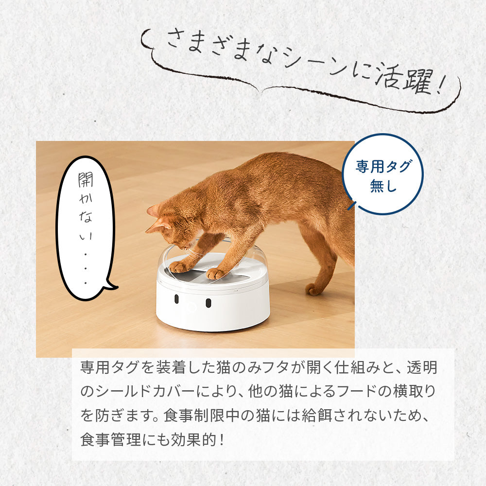 【2024年4月新発売!!】横取り防止自動給餌器 CATLINK RFID Pet Feeder
