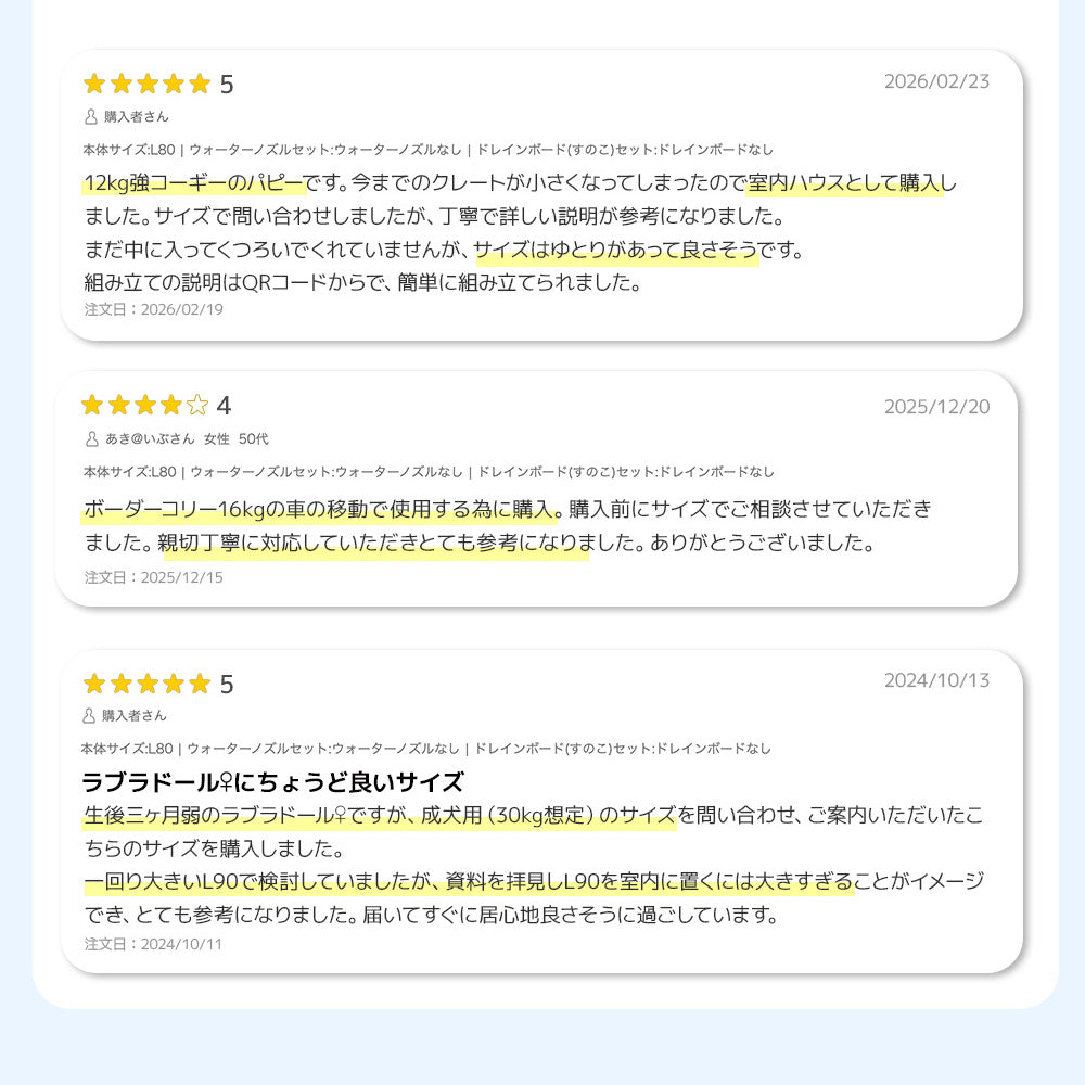 ペットケンネル・ファーストクラス（L80）キャスター付