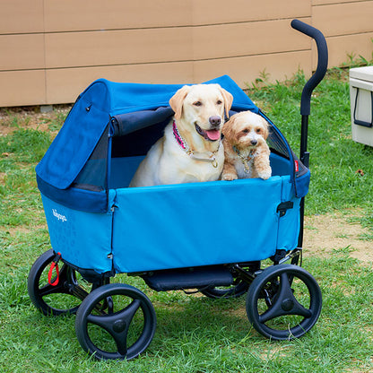 ペットカート ibiyayaアウトドアペットワゴンと犬